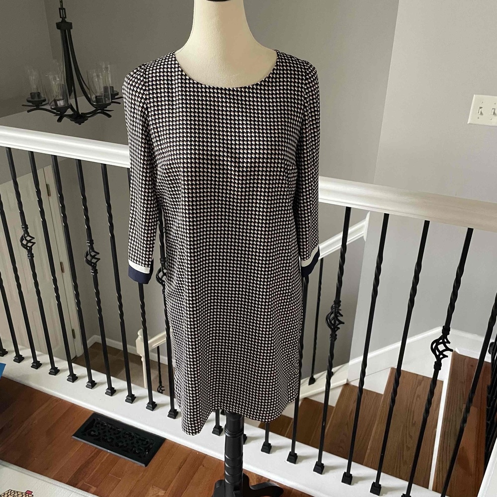 The Limited Patterned‎ 3/4 Sleeve Shift Dress Size XS